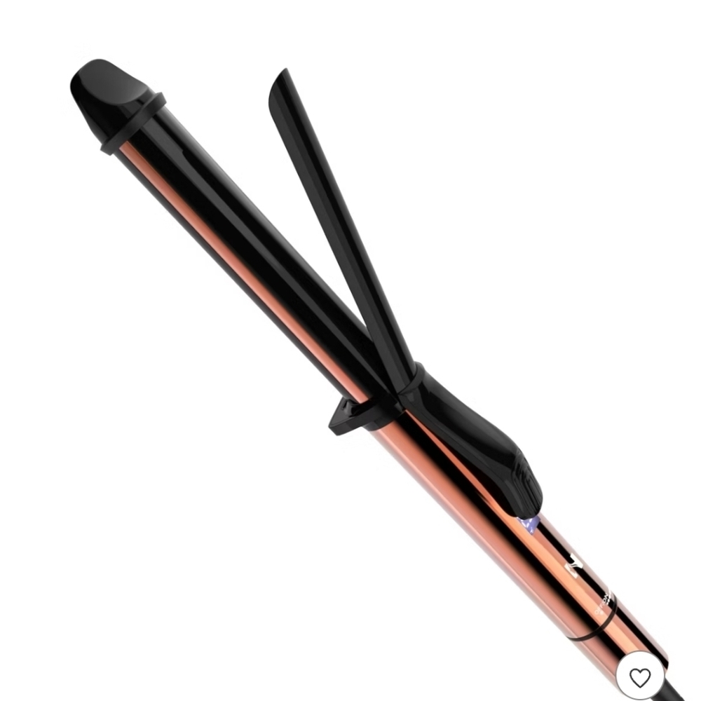 Black and Rose Gold Curling Iron with Ceramic Coating